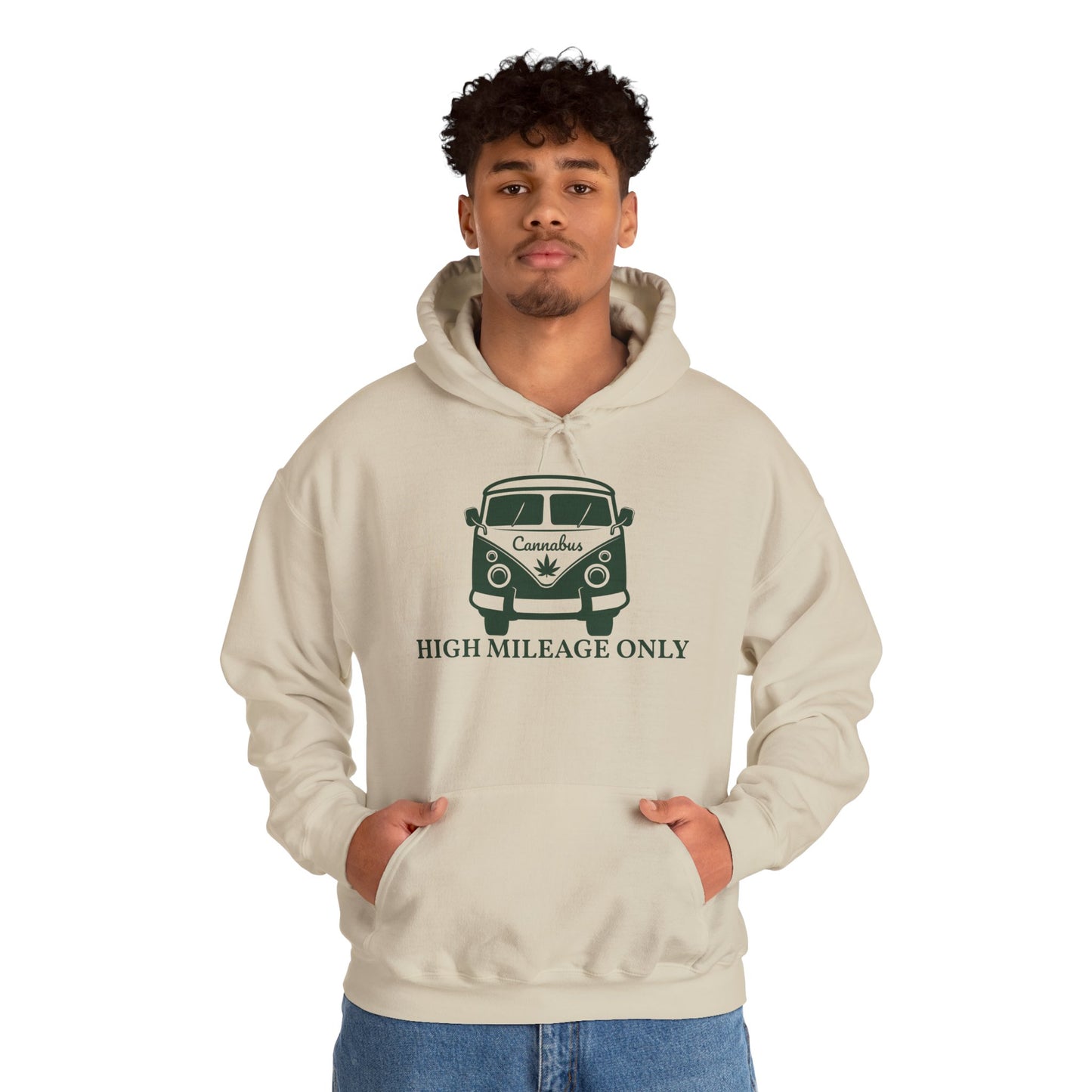 Cannabis Camper Hoodie - Retro Van Weed Logo Pullover