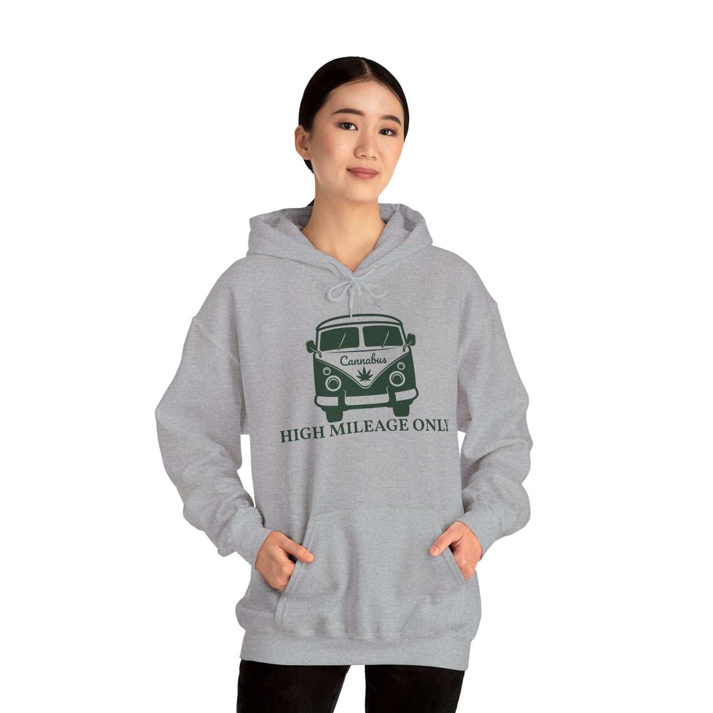 Cannabis Camper Hoodie - Retro Van Weed Logo Pullover