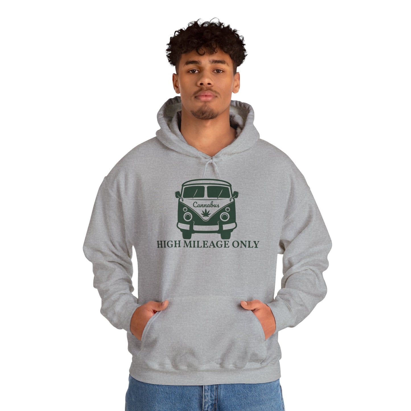 Cannabis Camper Hoodie - Retro Van Weed Logo Pullover