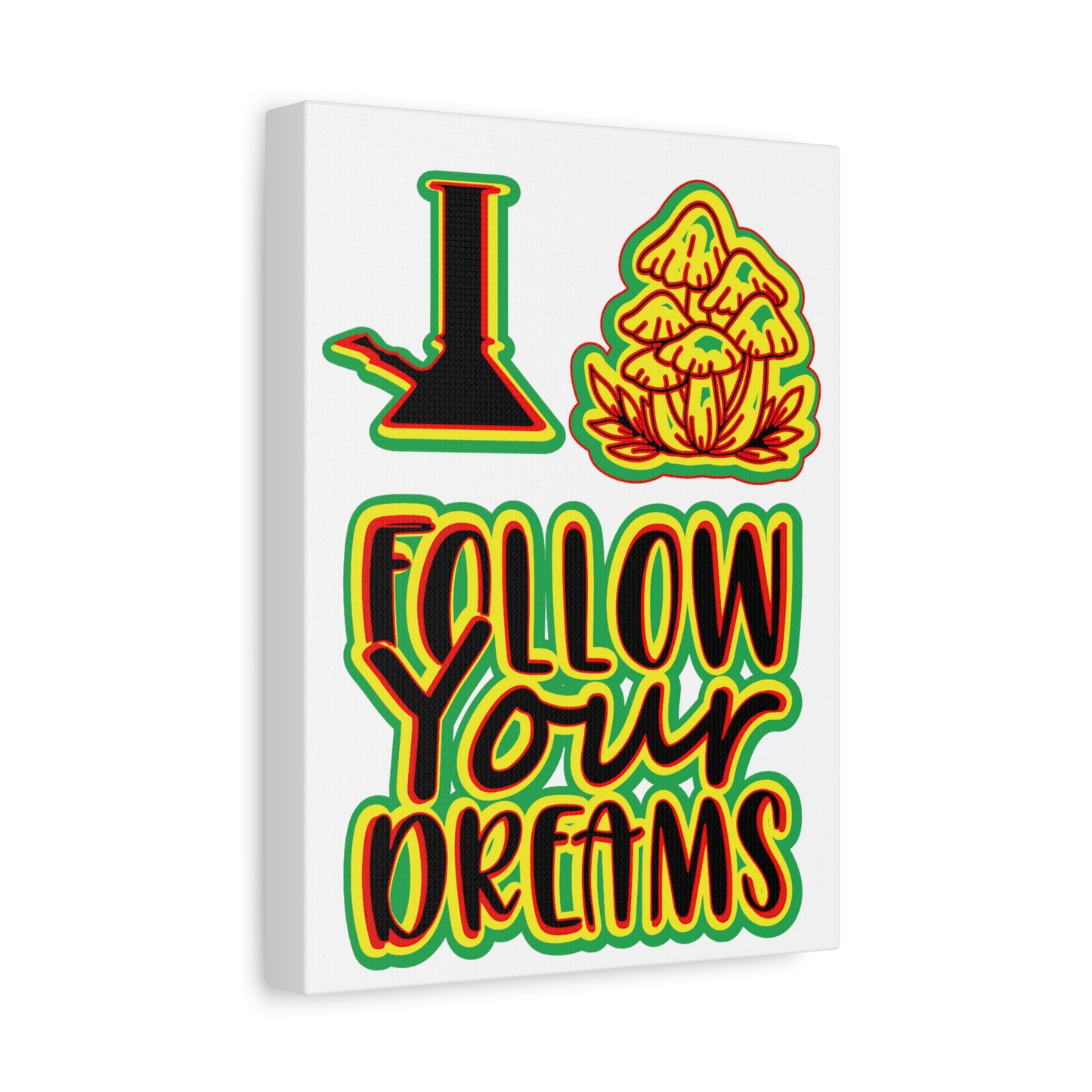 Follow Your Dreams Canvas Art - Vibrant Rasta-Inspired Wall Decor