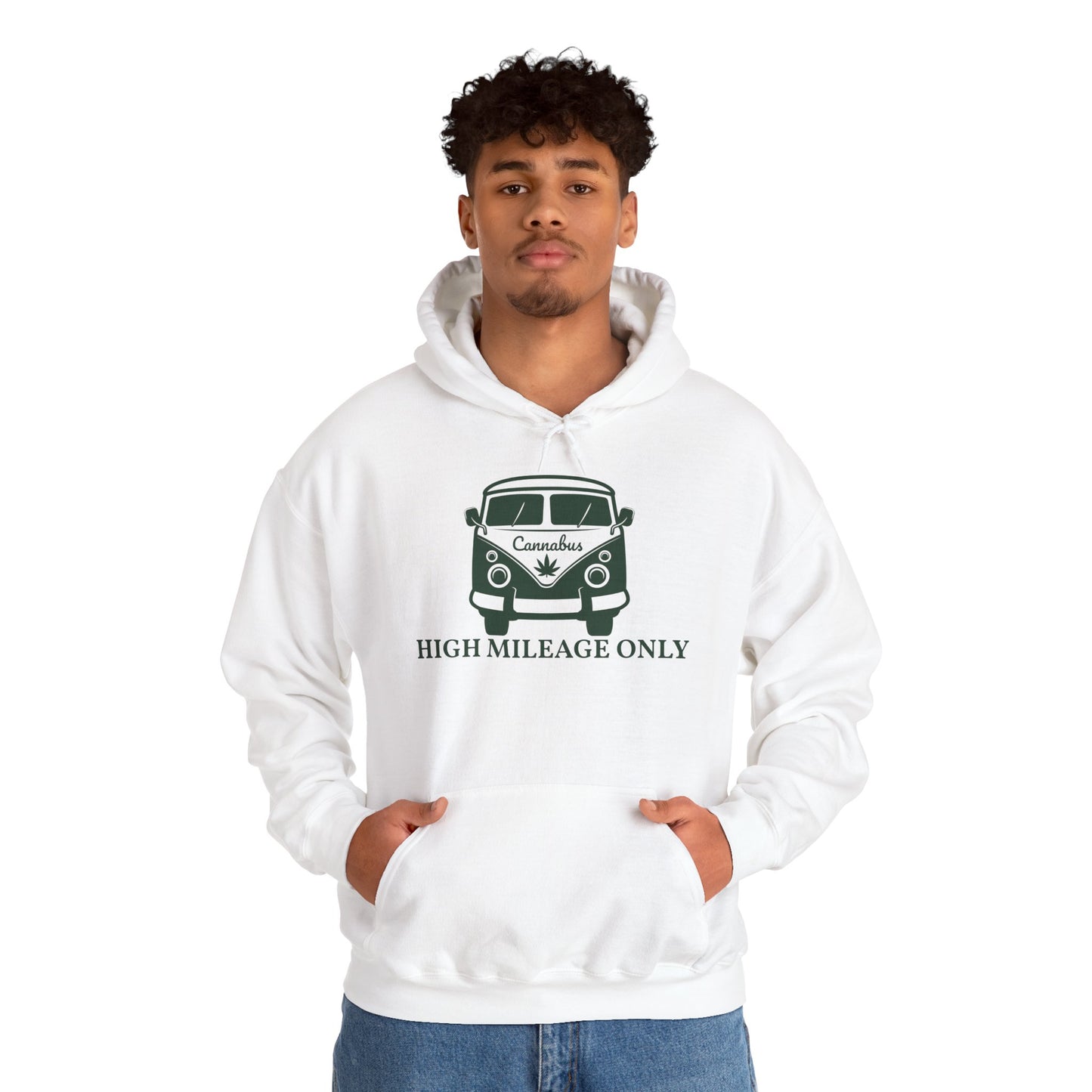 Cannabis Camper Hoodie - Retro Van Weed Logo Pullover
