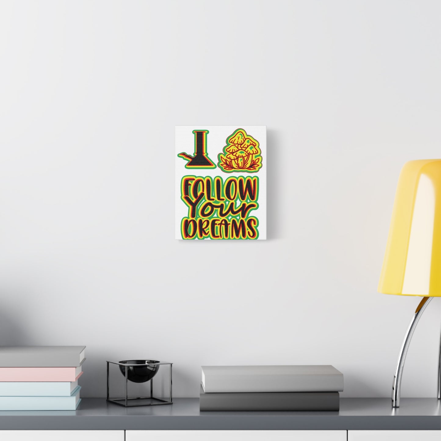 Follow Your Dreams Canvas Art - Vibrant Rasta-Inspired Wall Decor