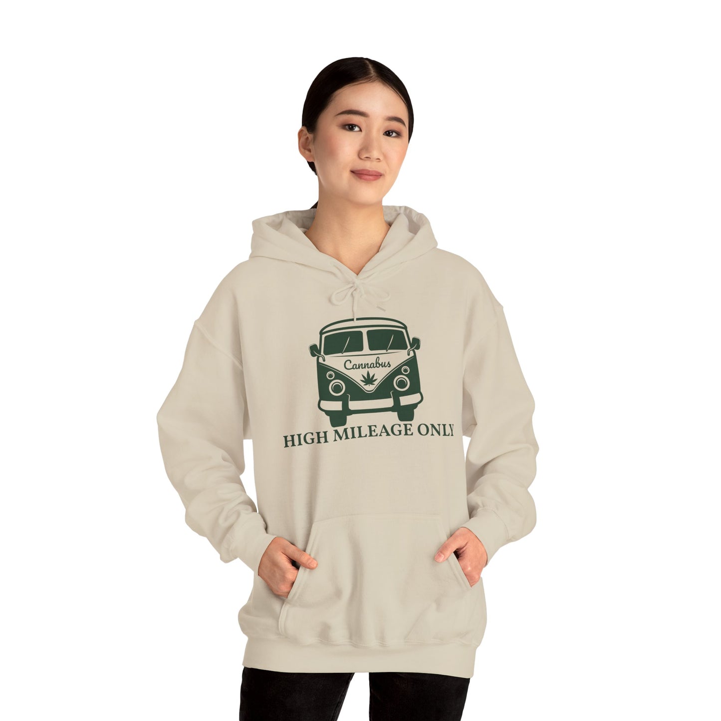 Cannabis Camper Hoodie - Retro Van Weed Logo Pullover