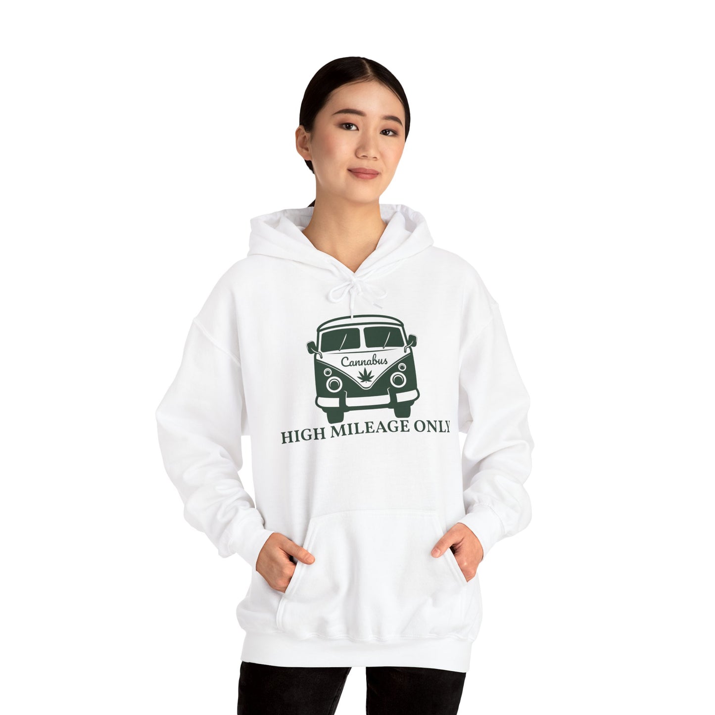 Cannabis Camper Hoodie - Retro Van Weed Logo Pullover