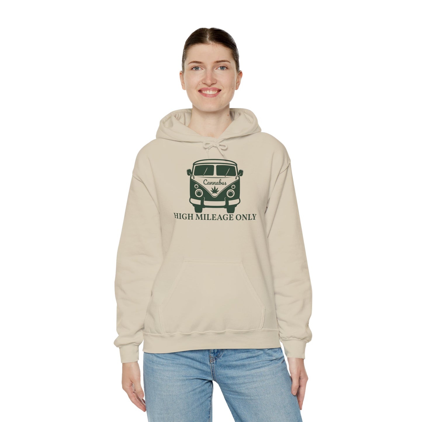 Cannabis Camper Hoodie - Retro Van Weed Logo Pullover